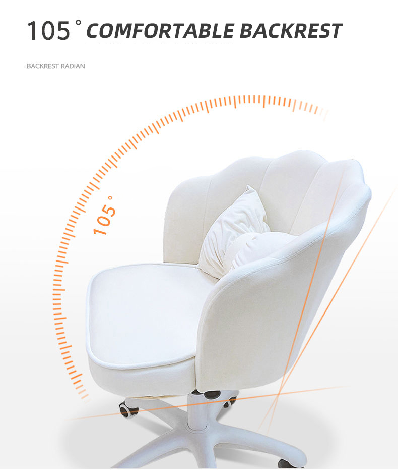 Unikt design komfort hjemmestol kammuslingformede kontorstole (2)