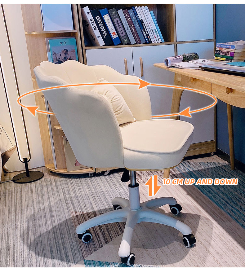 Unikt design komfort hjemmestol kammuslingformede kontorstole (5)